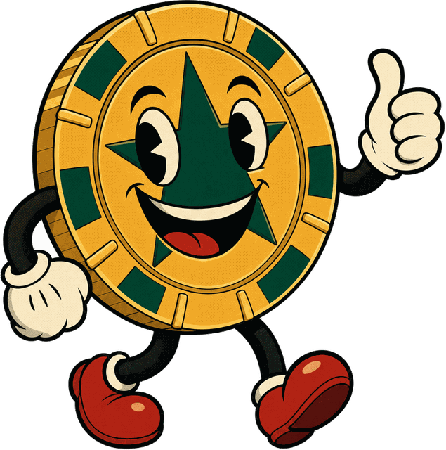 Bonus Buck, the CasinoBonuses.io walking coin mascot