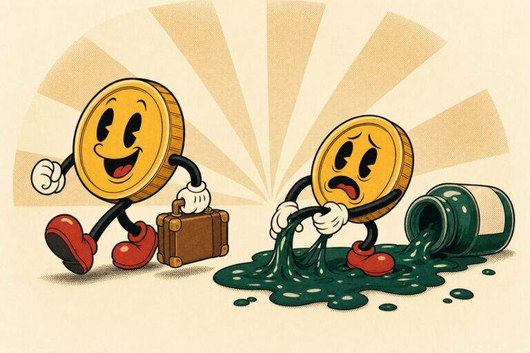 Retro cartoon illustration for the sticky vs cashable bonuses guide